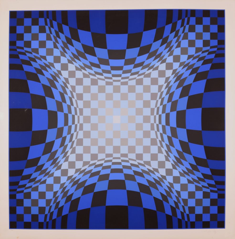 Sérigraphie Vasarely - OND-LZ, 1974