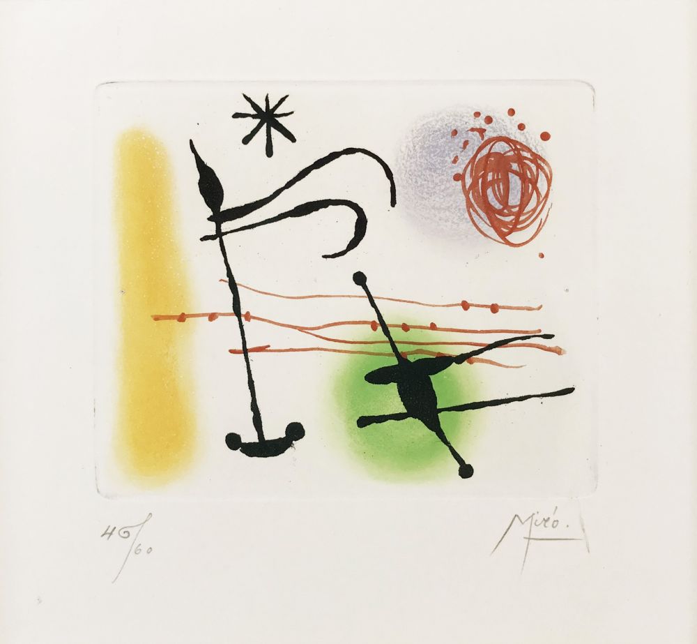 Eau-Forte Et Aquatinte Miró - ONE PLATE (FROM LA BAGUE D'AURORE SUITE)