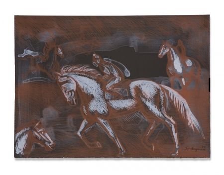Lithographie Anguiano - Onyx Horses