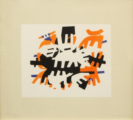 Lithographie Capogrossi - OPALE N.1