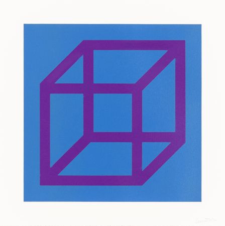 Linogravure Lewitt - Open Cube in Color on Color Plate 28