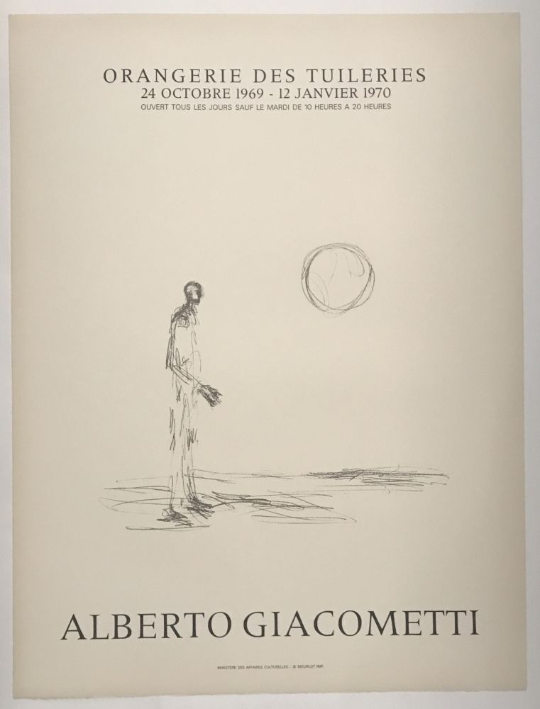 Lithographie Giacometti - Orangerie des Tuileries