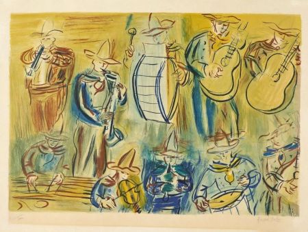 Lithographie Dufy - Orchestra