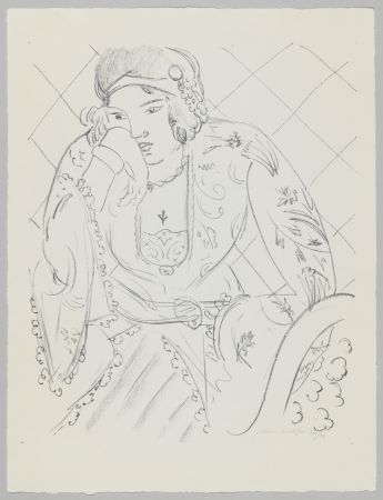 Lithographie Matisse - Orientale à la croix trifoliée