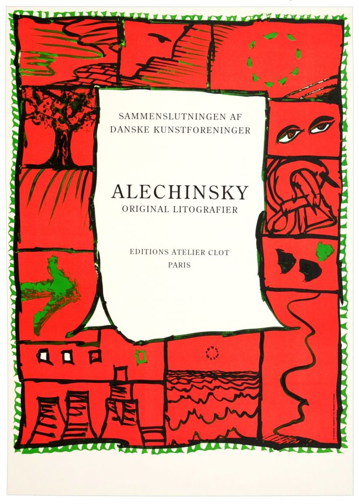 Affiche Alechinsky - Original lithographier , Editions Atelier Clot