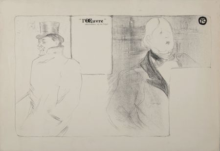 Lithographie Toulouse-Lautrec - Oscar Wilde et Romain Coolus, Programme pour Raphaël et Salomé, 1896 – Rare!