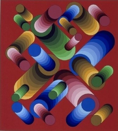Lithographie Vasarely - Oslop