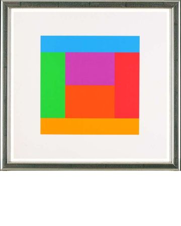 Sérigraphie Bill - O.T., Quadrat in 5 Farben, 1983