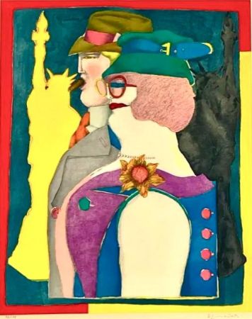 Lithographie Lindner - Out of Towners 