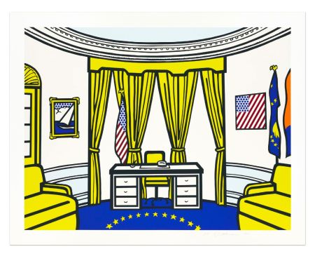 Sérigraphie Lichtenstein - Oval Office, 1992