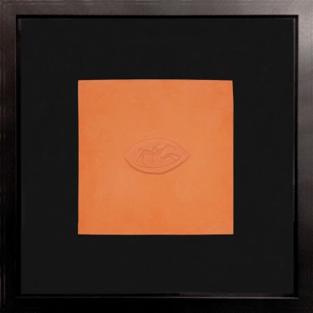 Céramique Picasso - Ovale au cheval terracotta plaque