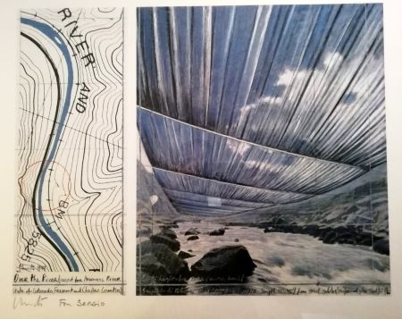 Affiche Christo - Over the river (Project for Arkansas River) Signed