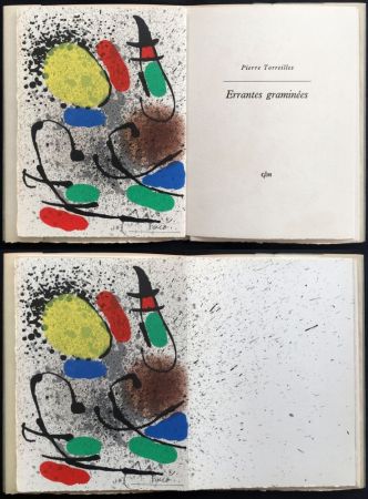 Livre Illustré Miró - P. Torreilles : ERRANTES GRAMINÉES. Lithographie originale signée (1971)