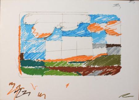 Sérigraphie Schifano - PAESAGGIO ANEMICO