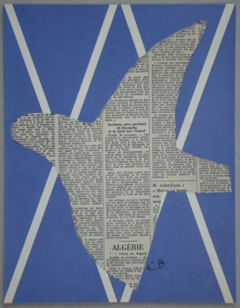 Sérigraphie Braque - Papier collé pour XXe Siècle - 1955