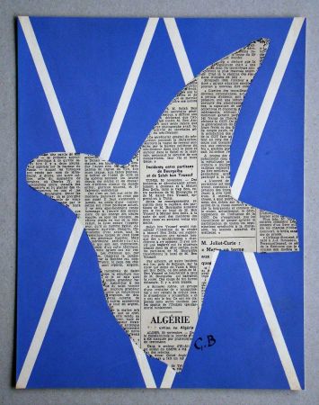Sérigraphie Braque (After) - Papier collé pour édition XXe Siècle
