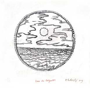 Gravure Alechinsky - Par la lorgnette