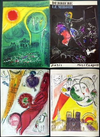 Livre Illustré Chagall - PARIS FANTASTIQUE. Derrière Le Miroir 66-67-68 (1954)
