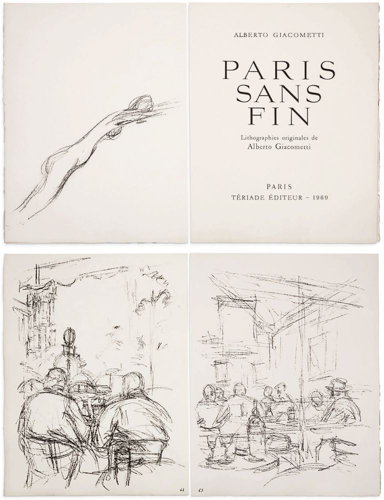 Livre Illustré Giacometti - PARIS SANS FIN. 150 lithographies originales (1969)