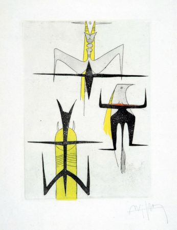 Eau-Forte Et Aquatinte Lam - PAROLES PEINTES (1959) 10 gravures originales de Max Ernst, Jacques Hérold, Wifredo Lam, Sébastian Matta et DorotheaTanning. Poèmes d’Alain Bosquet.