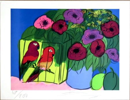 Sérigraphie Ting - Parrots 