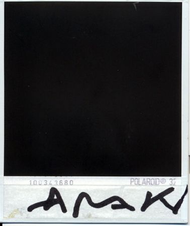 Photographie Araki - Parte trasera de la polaroid