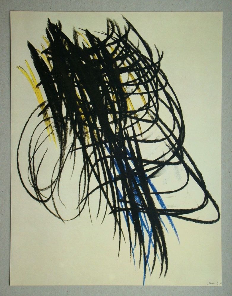 Lithographie Hartung - Pastel, 1961