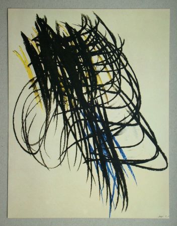 Lithographie Hartung - Pastel, 1961