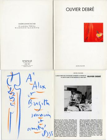 Aucune Technique Debré - Pastel original sur un catalogue d'exposition (1993)