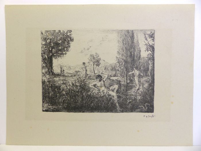 Lithographie Roussel - Pastorale