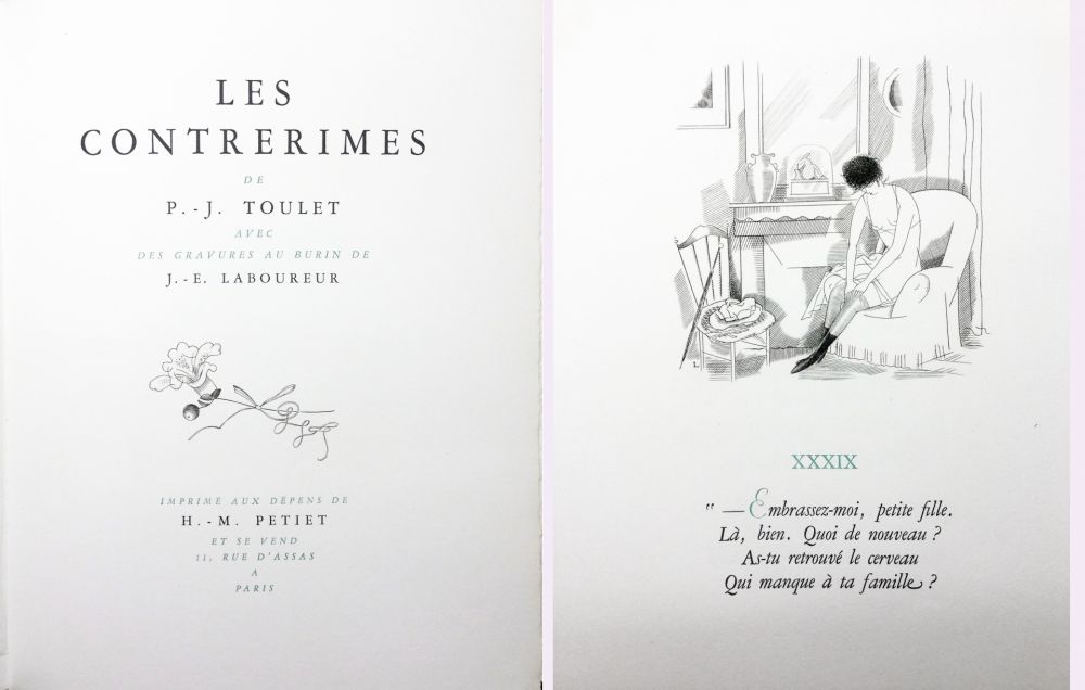 Livre Illustré Laboureur - Paul-Jean Toulet : LES CONTRERIMES. 63 gravures originales (1930)
