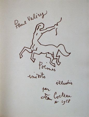 Lithographie Cocteau - Paul Valéry - Douze Poèmes