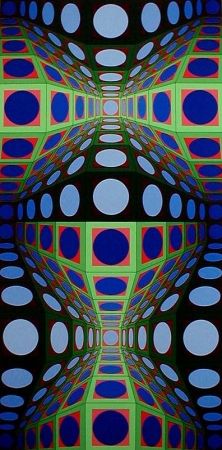 Sérigraphie Vasarely - Pava