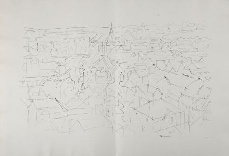 Gravure Villon - Paysage, 1962