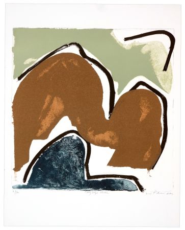 Lithographie Péneau - Paysage chose