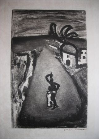 Eau-Forte Rouault - Paysage Tropical