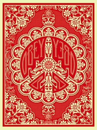 Sérigraphie Fairey - Peace Bomber Red 