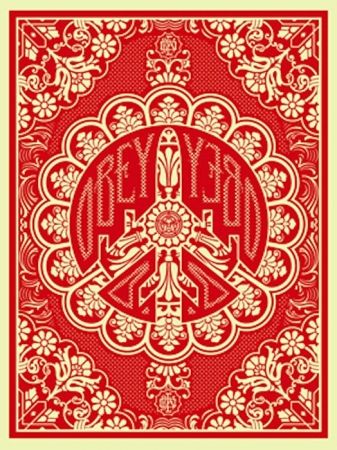 Sérigraphie Fairey - Peace Bomber Red 
