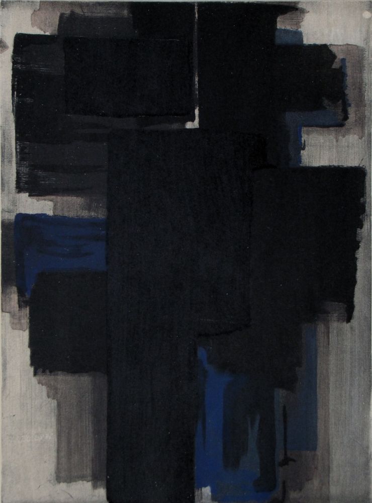 Pochoir Soulages - Peinture, 1955