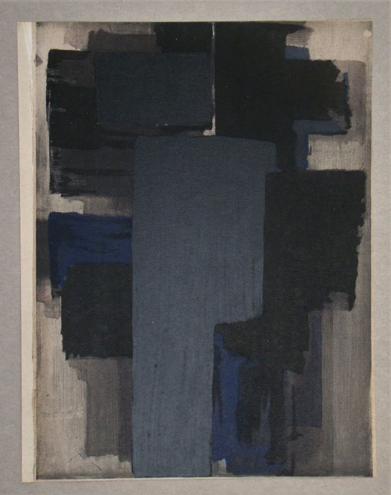 Pochoir Soulages - Peinture, 1955