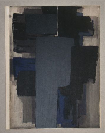 Pochoir Soulages - Peinture, 1955