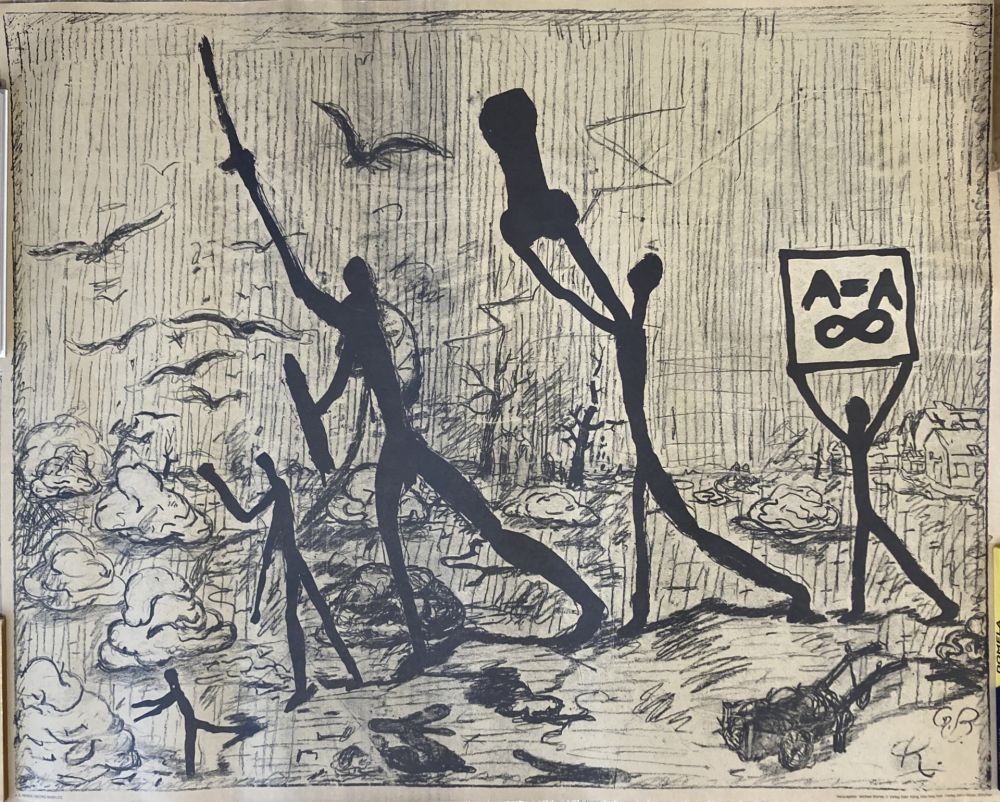 Lithographie Penck - Penck et Baselitz