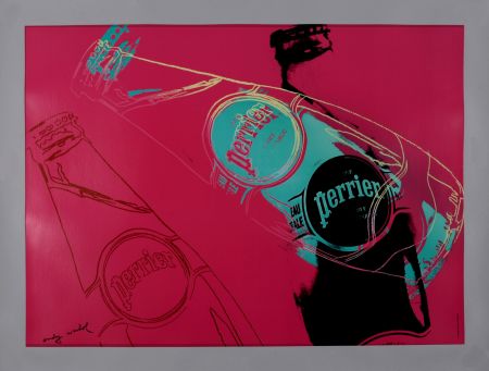 Lithographie Warhol - Perrier Pink, 1983
