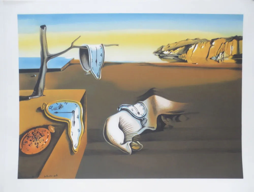 Lithographie de Salvador Dali, persistance de la mémoire sur Amorosart