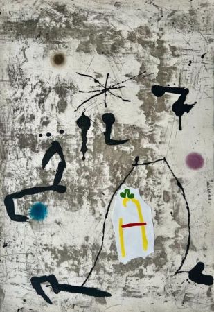 Aquatinte Miró - Personatge I Estels V 