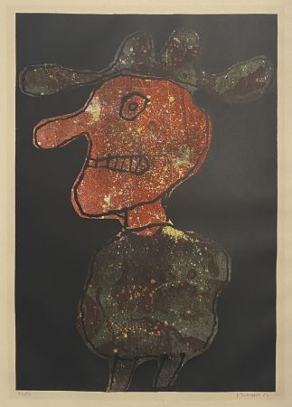 Lithographie Dubuffet - Personnage au Chapeau