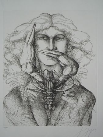 Eau-Forte Grass - Personnage à l'écrevisse