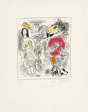 Lithographie Chagall - Petits paysans II (Kleinbauern II)