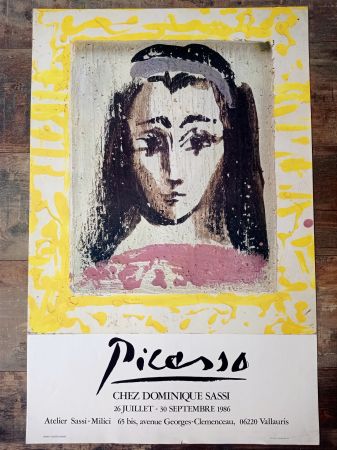 Offset Picasso -  Picasso  Affiche pour l'exposition Picasso Chez Dominique Sassi, 1986