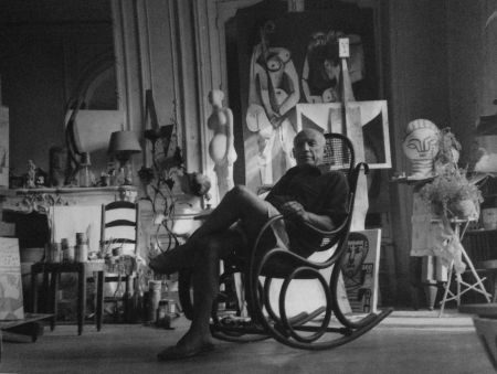 Photographie Blum - Picasso dans son atelier